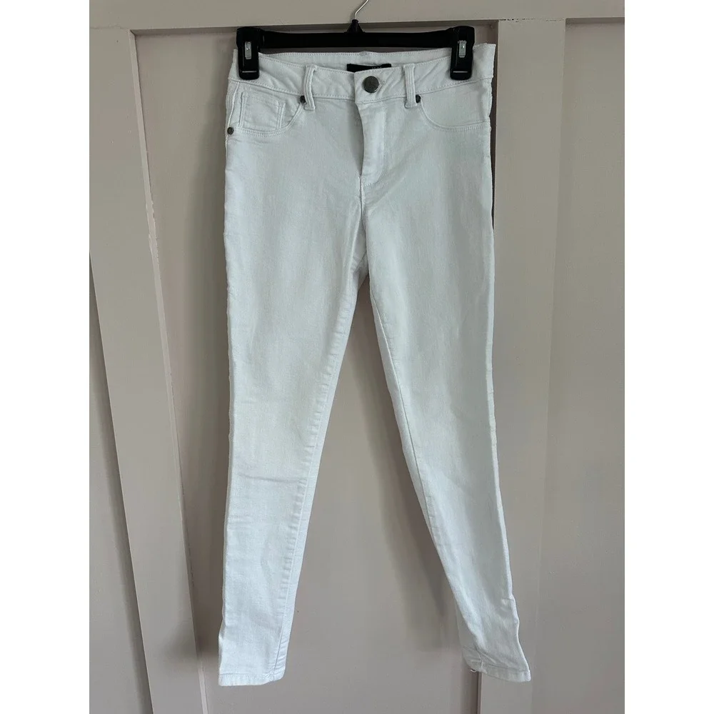 1822 Denim Womens White Skinny Jeans‎ Size 6 Stretch Mid Rise Slim Fit Pants